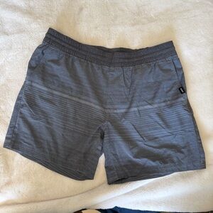 NWT Prana The Slope Shorts Charcoal Stripe